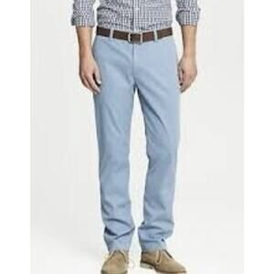 Banana Republic Pants Men's 32 x32 Emerson Chino 100% Cotton Blue Straight Leg